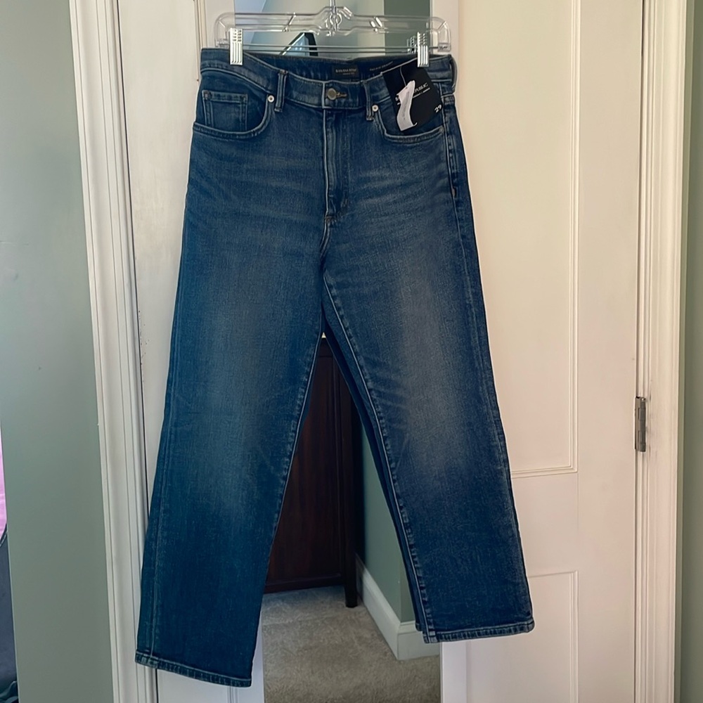 NWT Banana Republic High Rise Straight Jeans 29/8